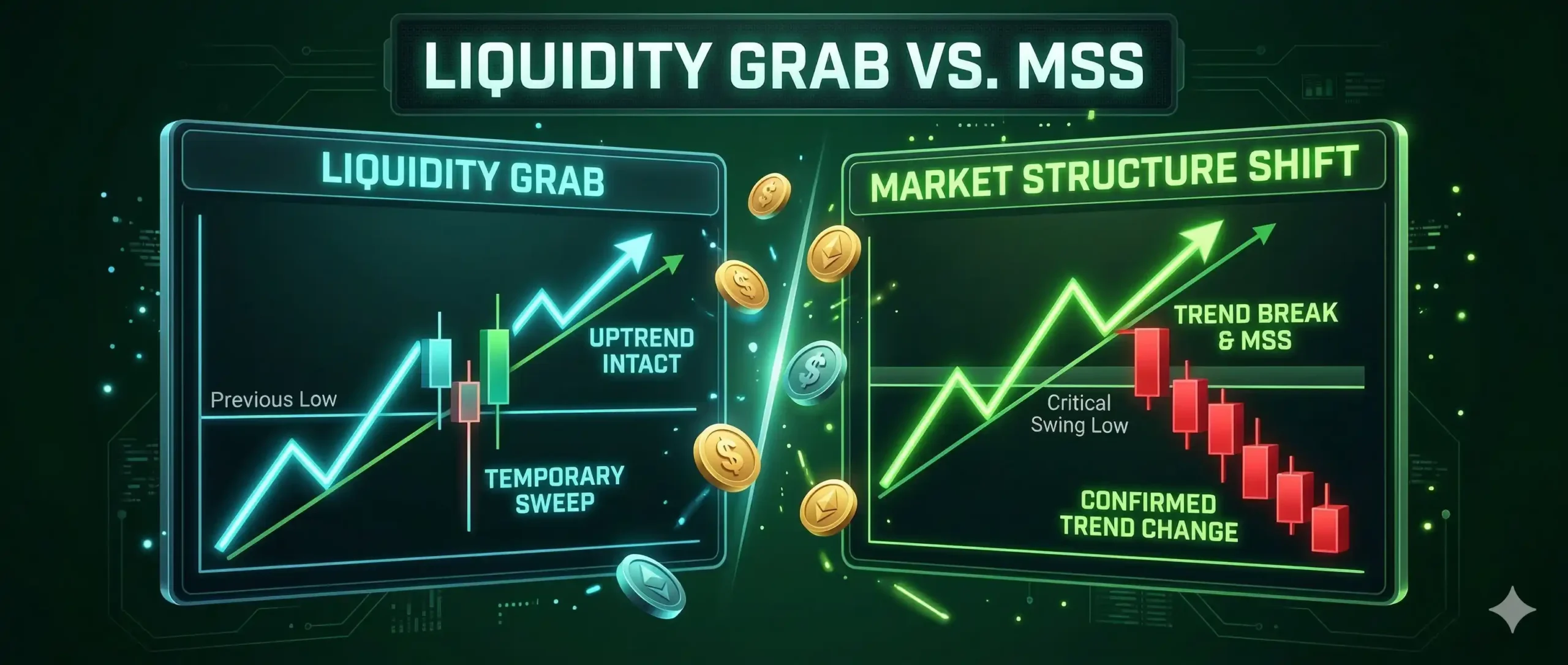 Liquidity Grab vs. Market Structure Shift (MSS)